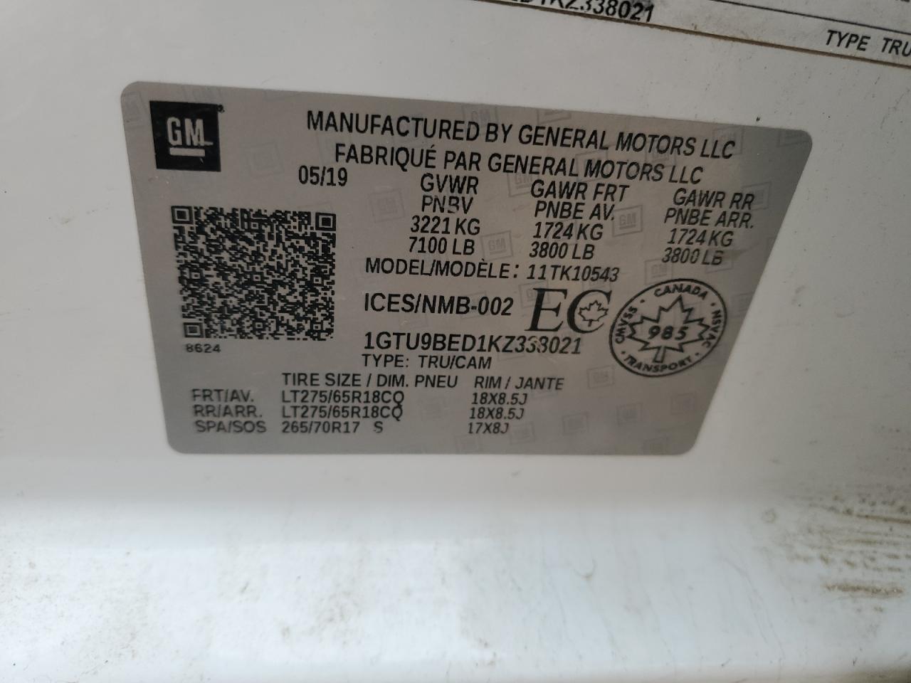 2019 GMC SIERRA K1500 SLE photo 34