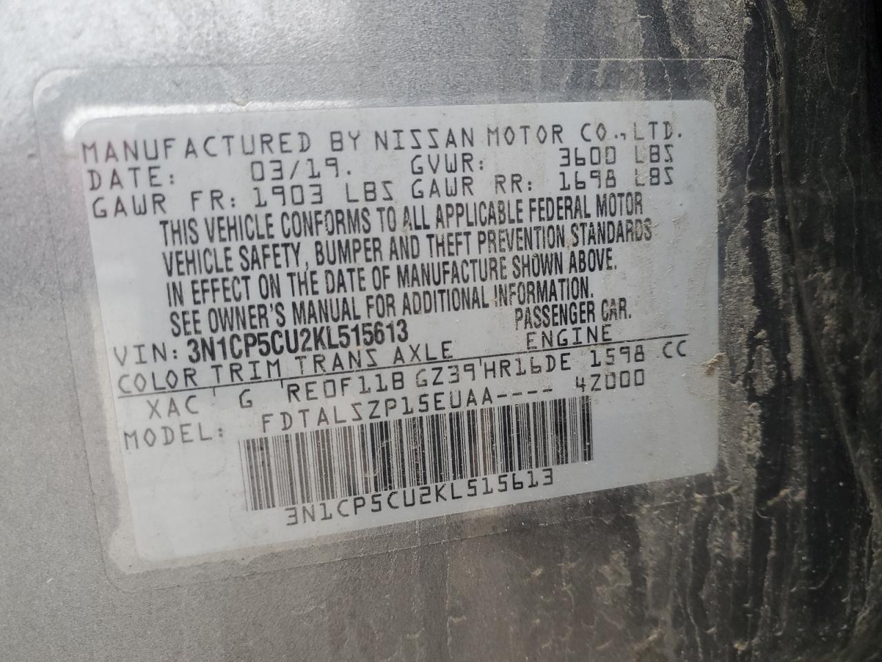 2019 NISSAN KICKS S photo 34