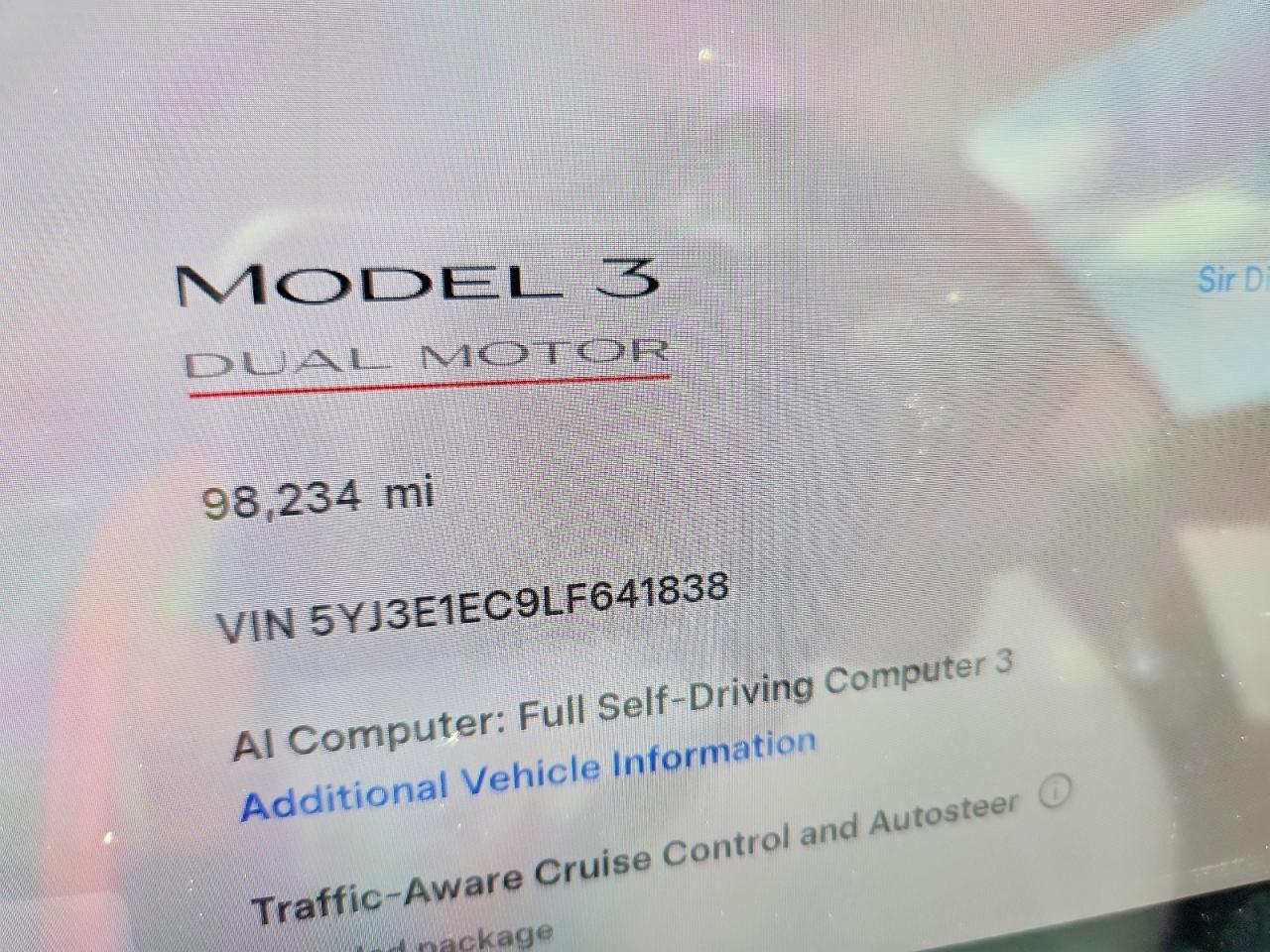 2020 TESLA MODEL 3 photo 17