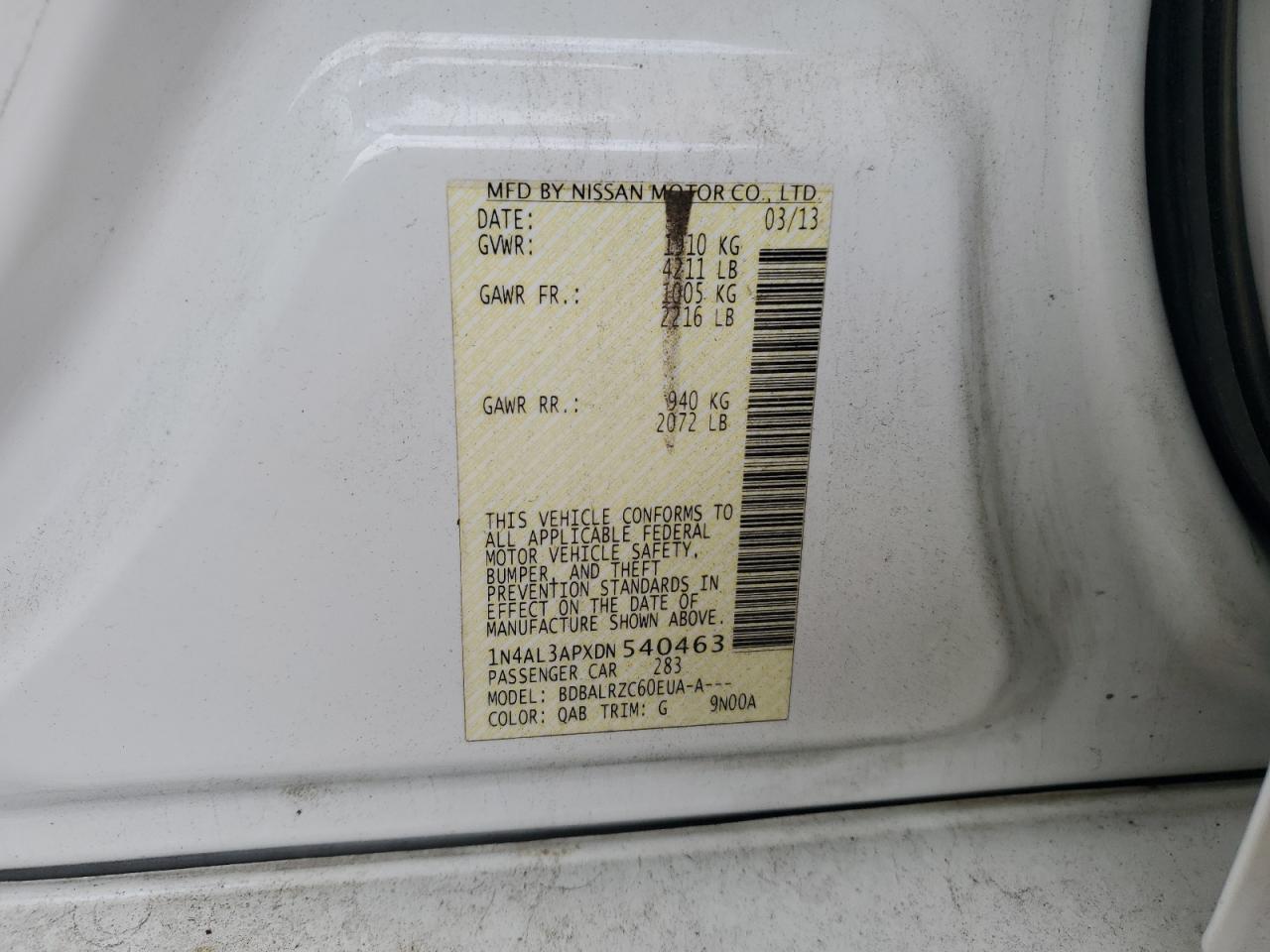 2013 NISSAN ALTIMA 2.5 photo 34