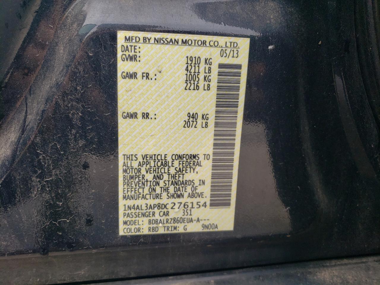 2013 NISSAN ALTIMA 2.5 photo 23