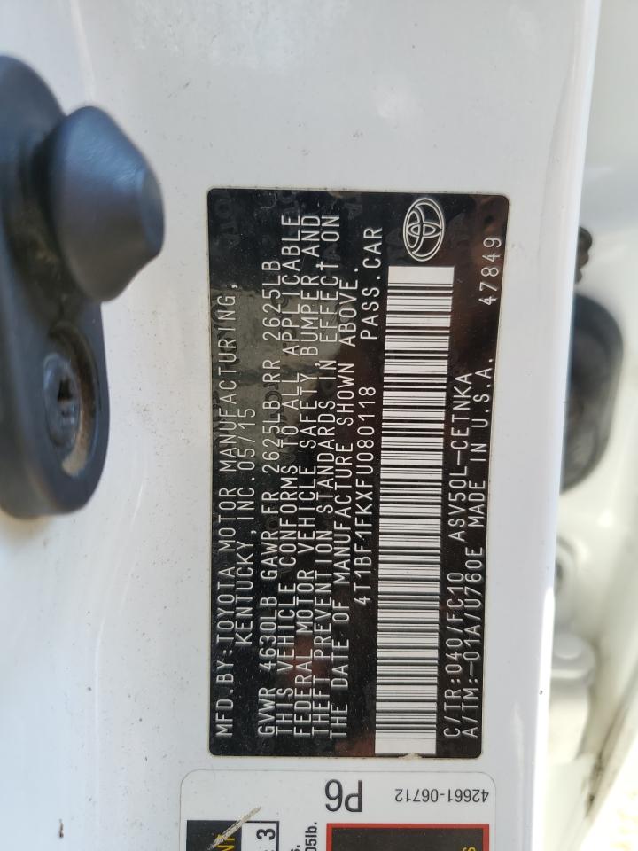 2015 TOYOTA CAMRY LE photo 23