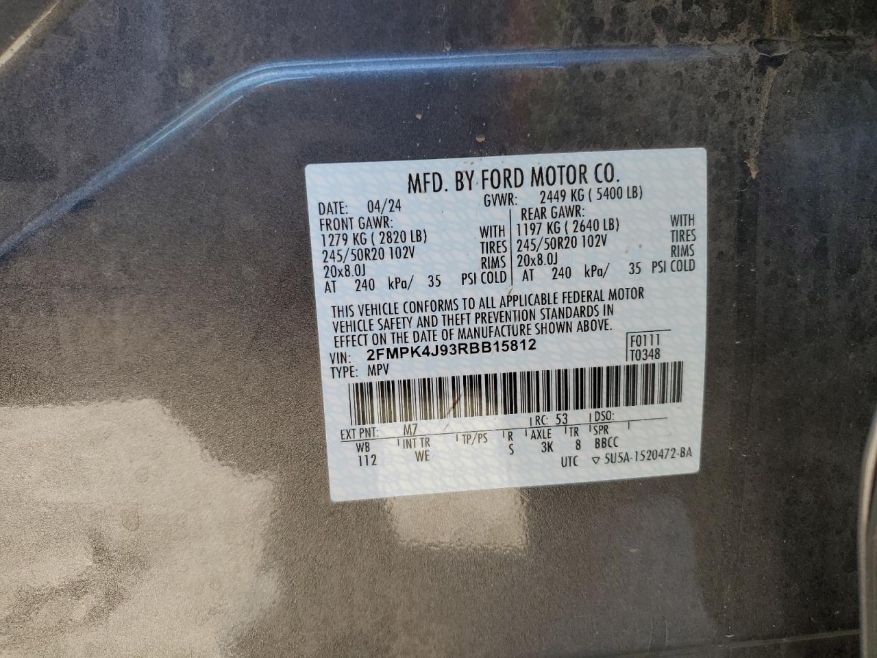 2024 FORD EDGE SEL photo 13