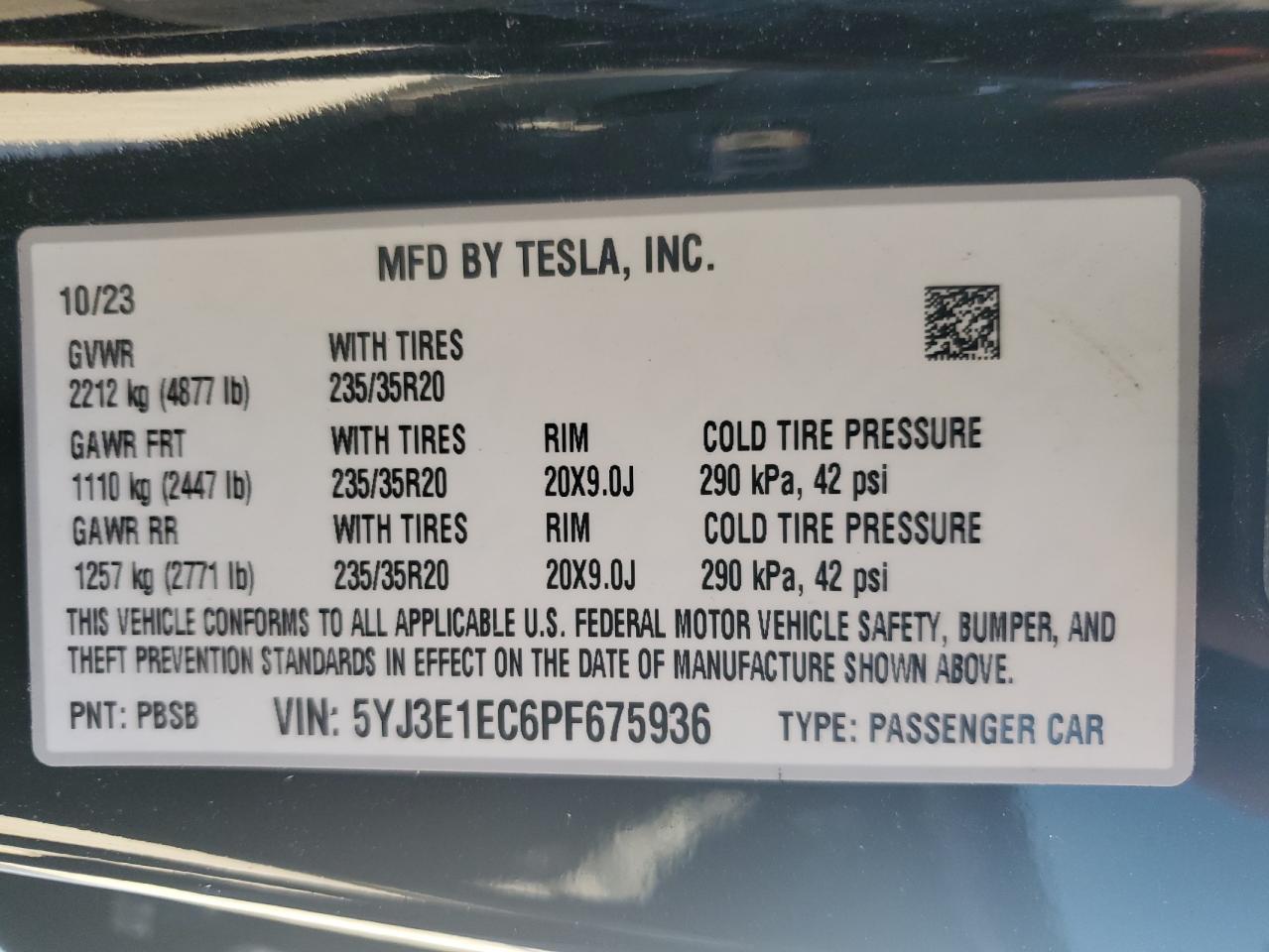 2023 TESLA MODEL 3 photo 23