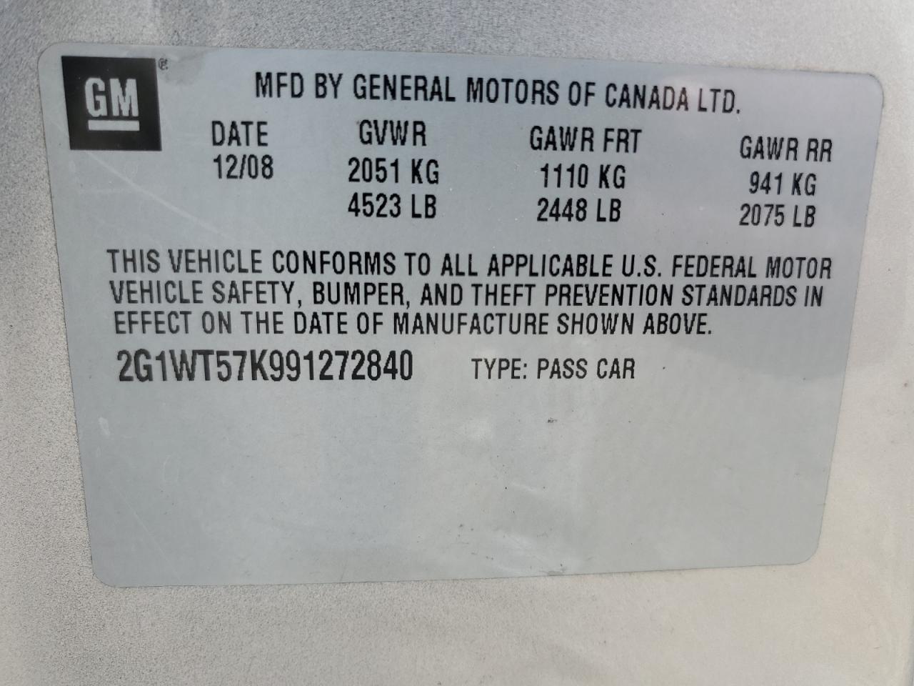 2009 CHEVROLET IMPALA 1LT photo 23