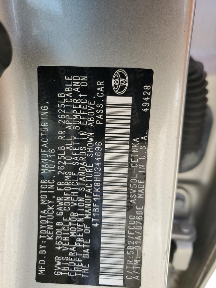 2017 TOYOTA CAMRY LE photo 12