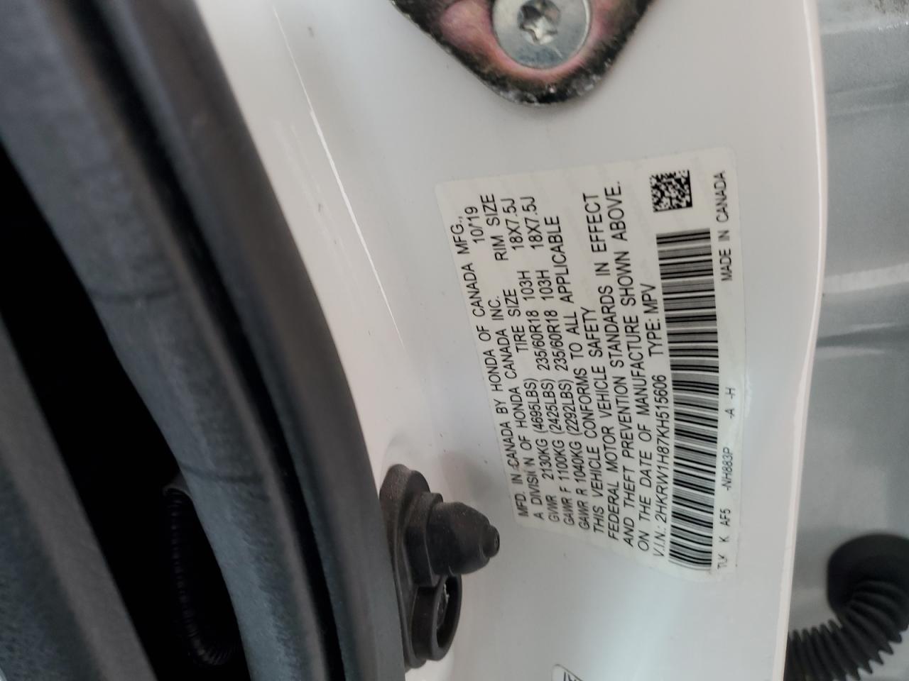 2019 HONDA CR-V EXL photo 37