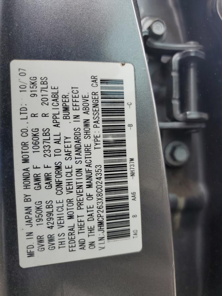 2008 HONDA ACCORD LX photo 12