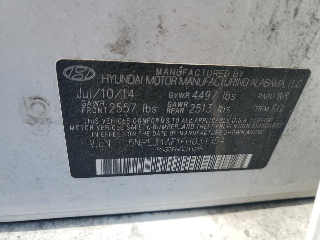 2015 HYUNDAI SONATA SPORT photo 12