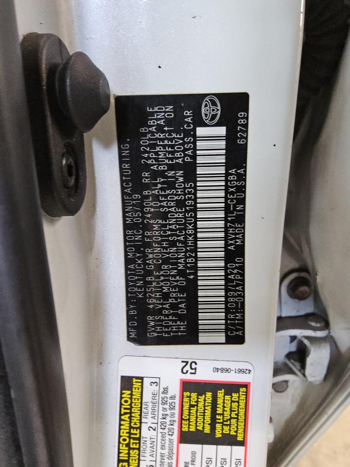 2019 TOYOTA CAMRY HYBRID photo 8