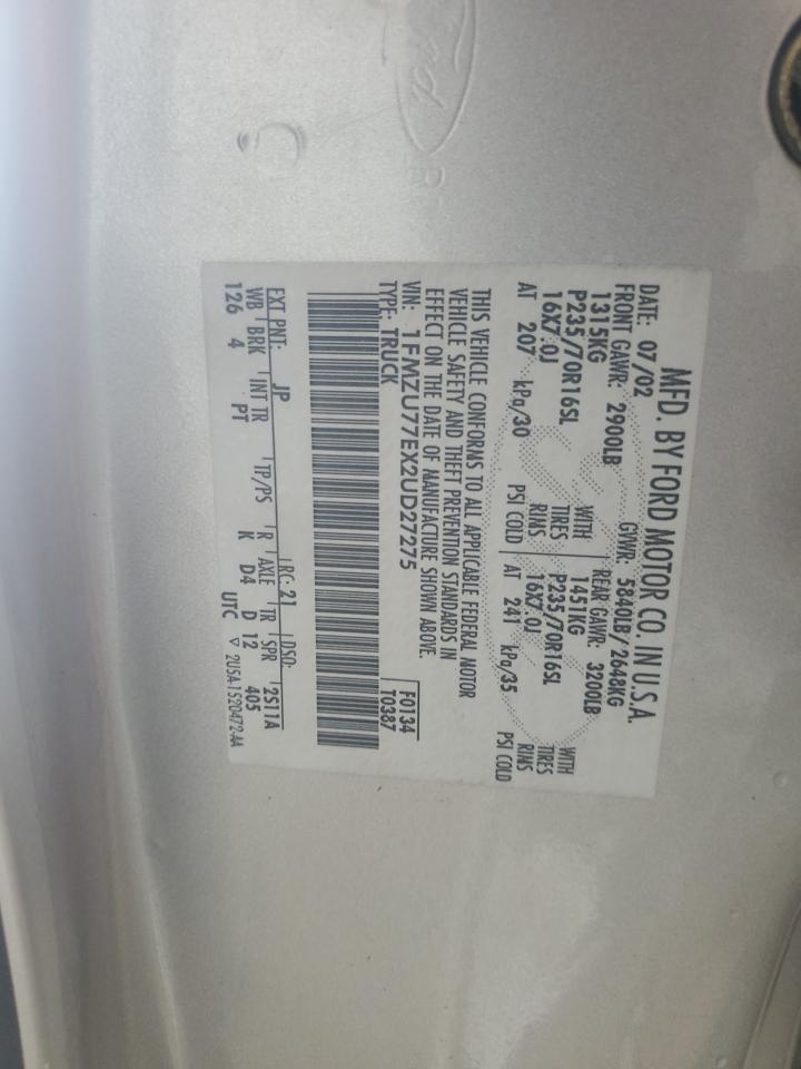 2002 FORD EXPLORER photo 13
