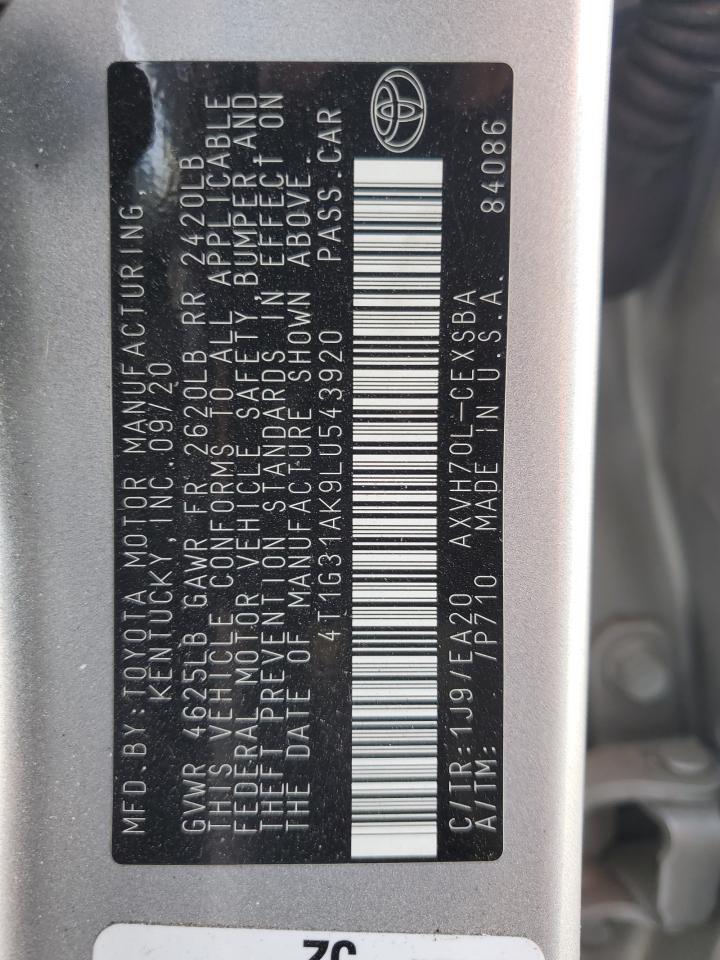 2020 TOYOTA CAMRY SE photo 11
