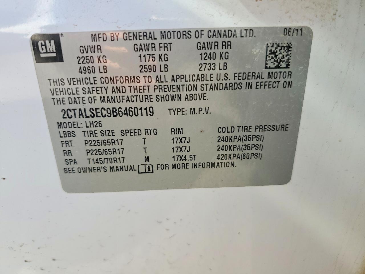 2011 GMC TERRAIN SLE photo 13