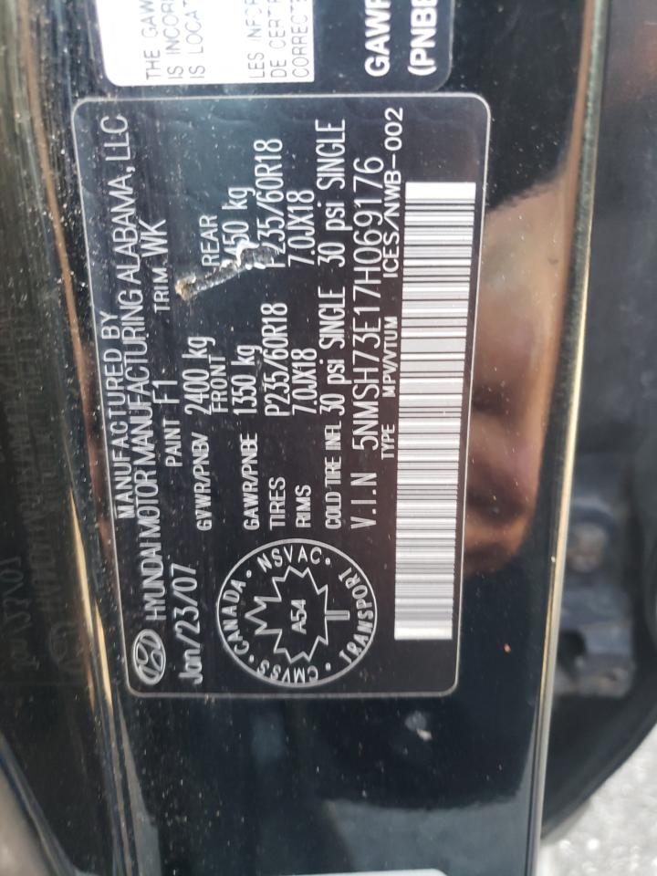 2007 HYUNDAI SANTA FE SE photo 13