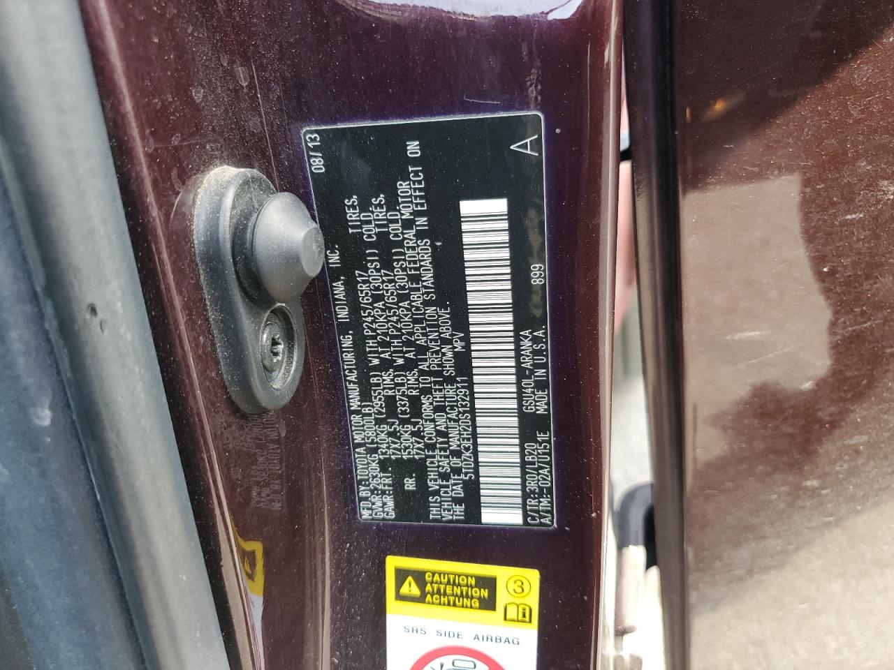 2013 TOYOTA HIGHLANDER SE photo 27