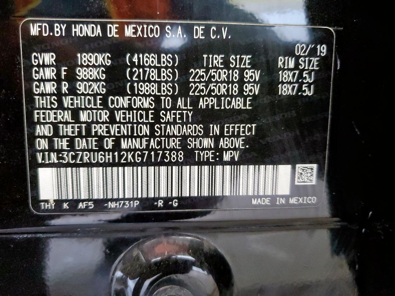 2019 HONDA HR-V SPORT photo 13