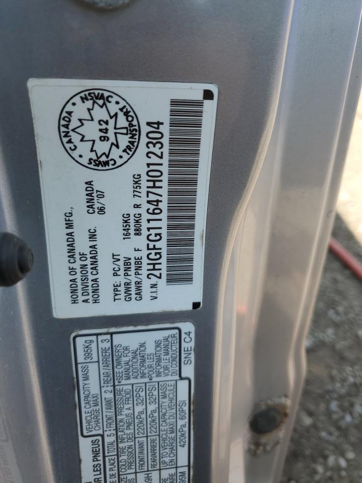 2007 HONDA CIVIC LX photo 12