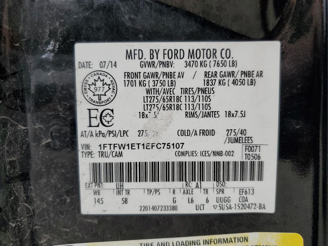 2014 FORD F150 SUPERCREW photo 34