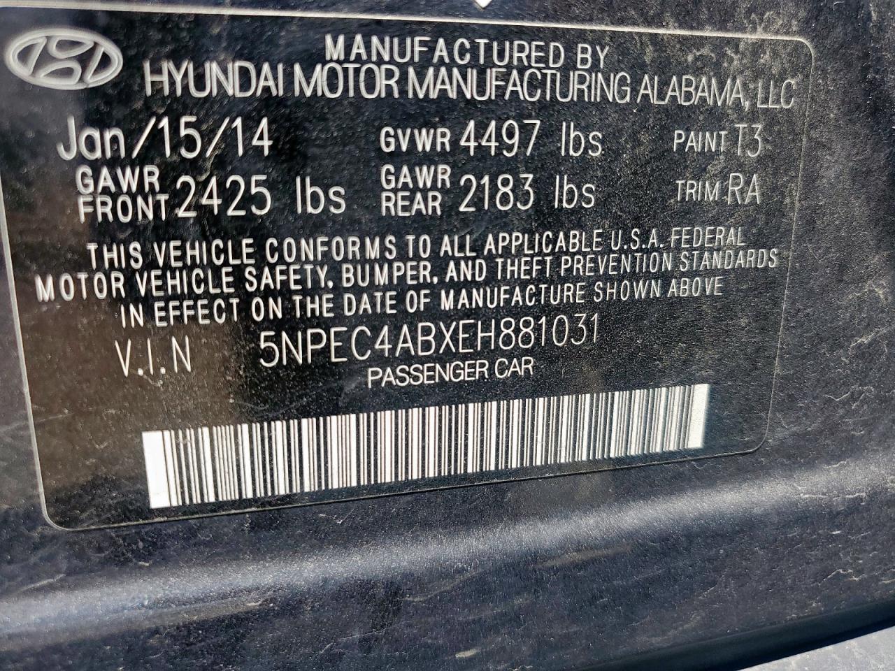 2014 HYUNDAI SONATA SE photo 34