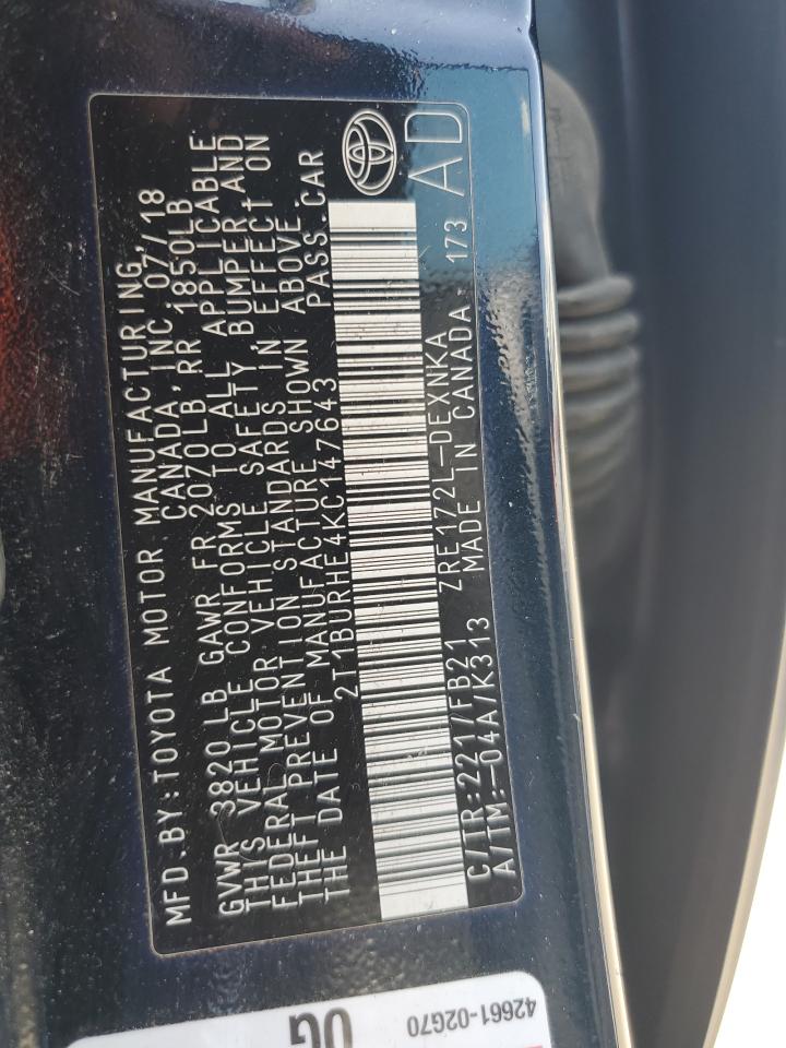2019 TOYOTA COROLLA L photo 23