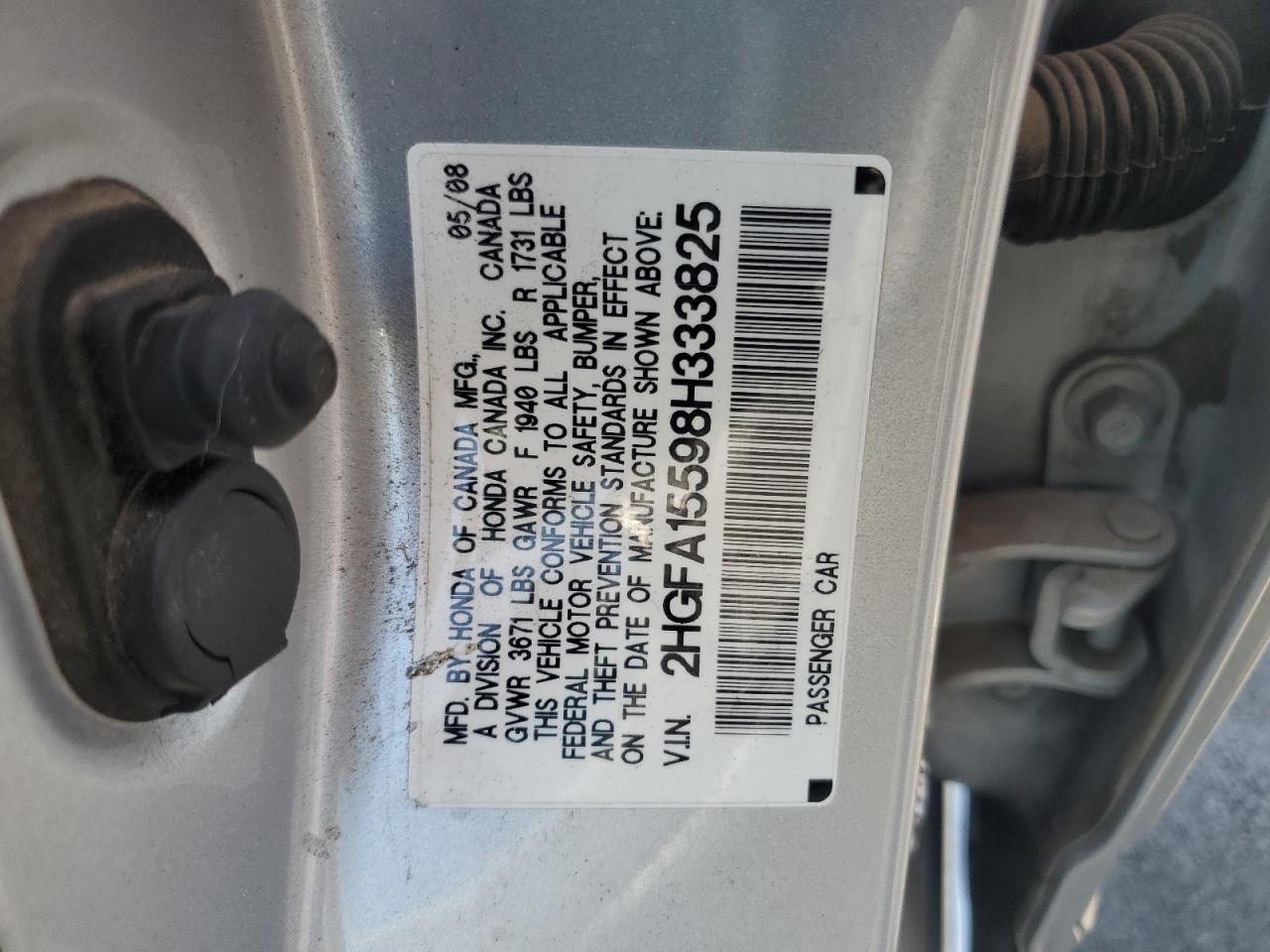 2008 HONDA CIVIC LX photo 12
