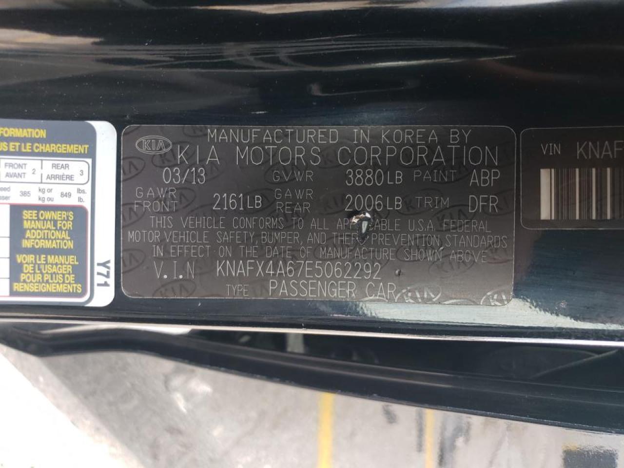 2014 KIA FORTE LX photo 12