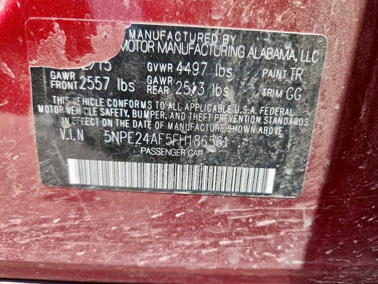 2015 HYUNDAI SONATA SE photo 25