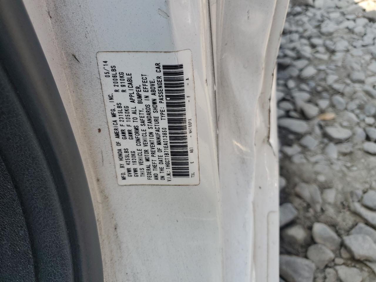 2014 HONDA ACCORD EX photo 34