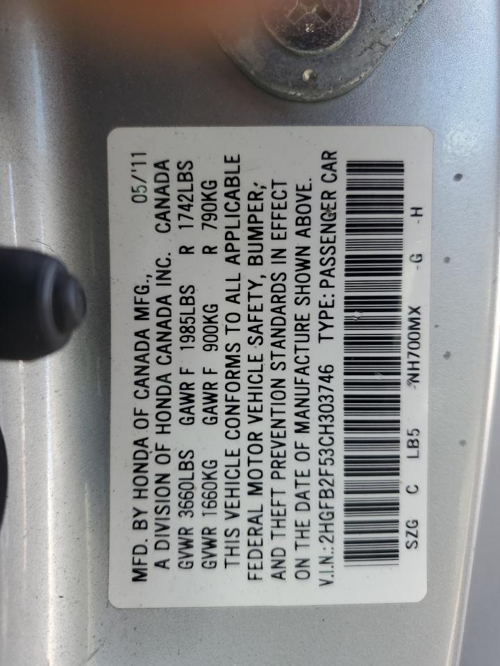 2012 HONDA CIVIC LX photo 23