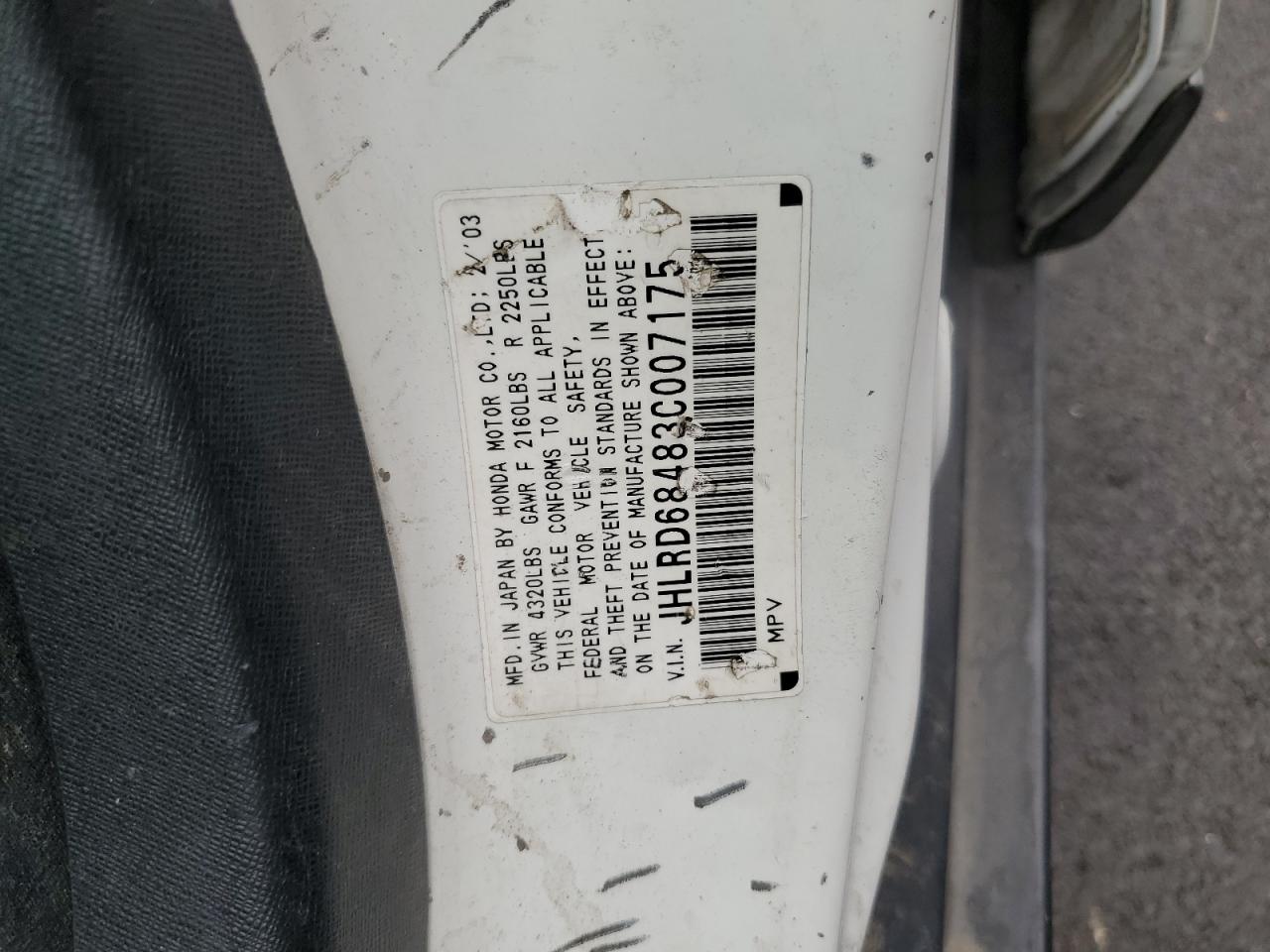 2003 HONDA CR-V LX photo 23