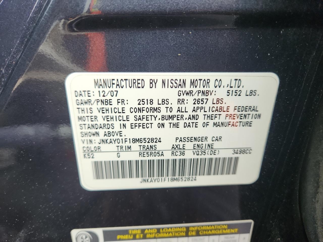 2008 INFINITI M35 BASE photo 37
