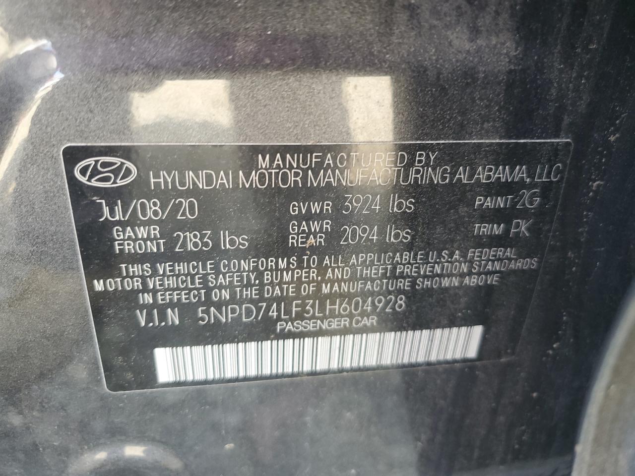 2020 HYUNDAI ELANTRA SE photo 12