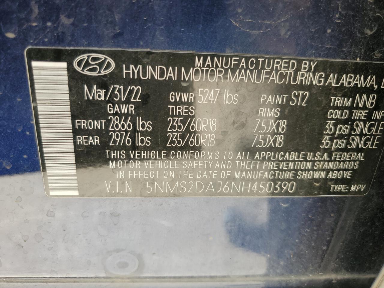 2022 HYUNDAI SANTA FE SEL photo 27
