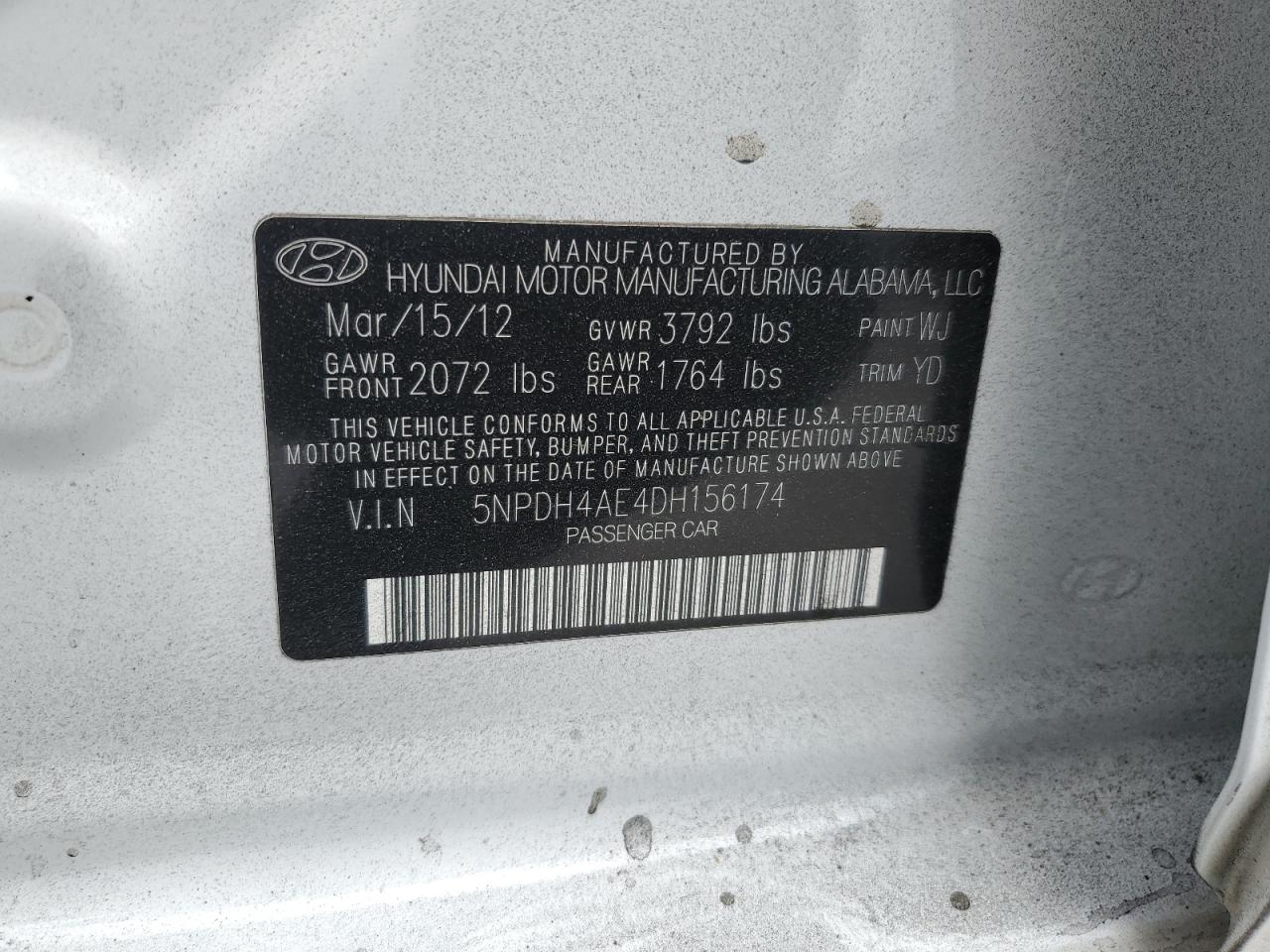 2013 HYUNDAI ELANTRA GLS photo 34