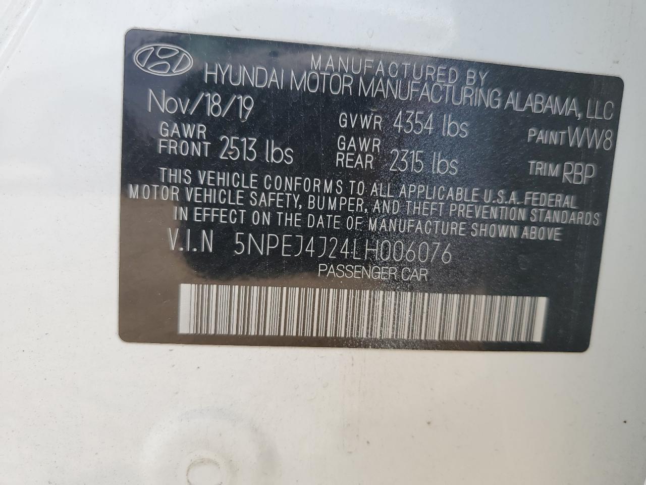 2020 HYUNDAI SONATA SEL PLUS photo 25