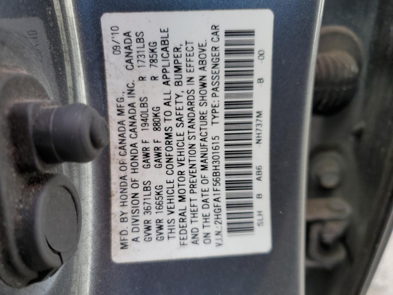 2011 HONDA CIVIC photo 23