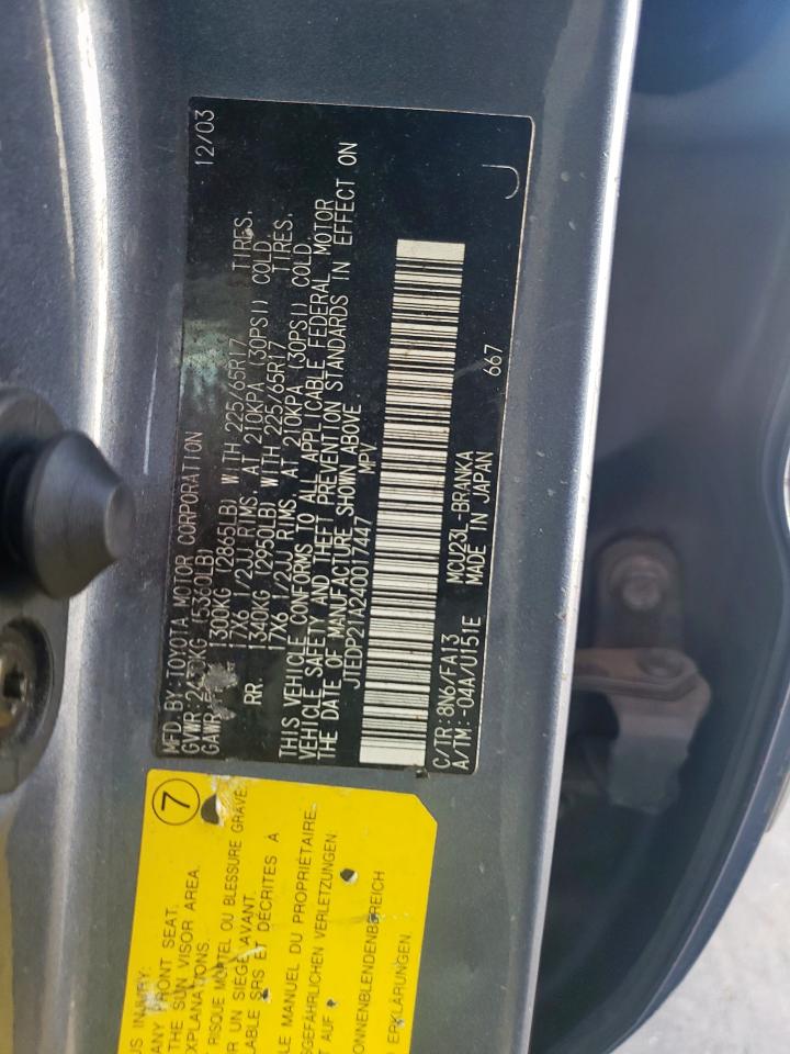 2004 TOYOTA HIGHLANDER BASE photo 14