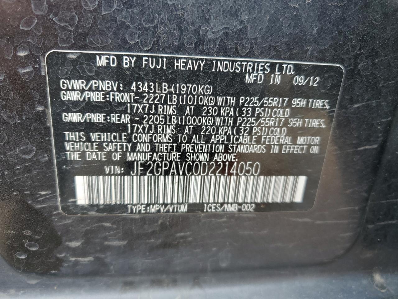 2013 SUBARU XV CROSSTREK 2.0 PREMIUM photo 13