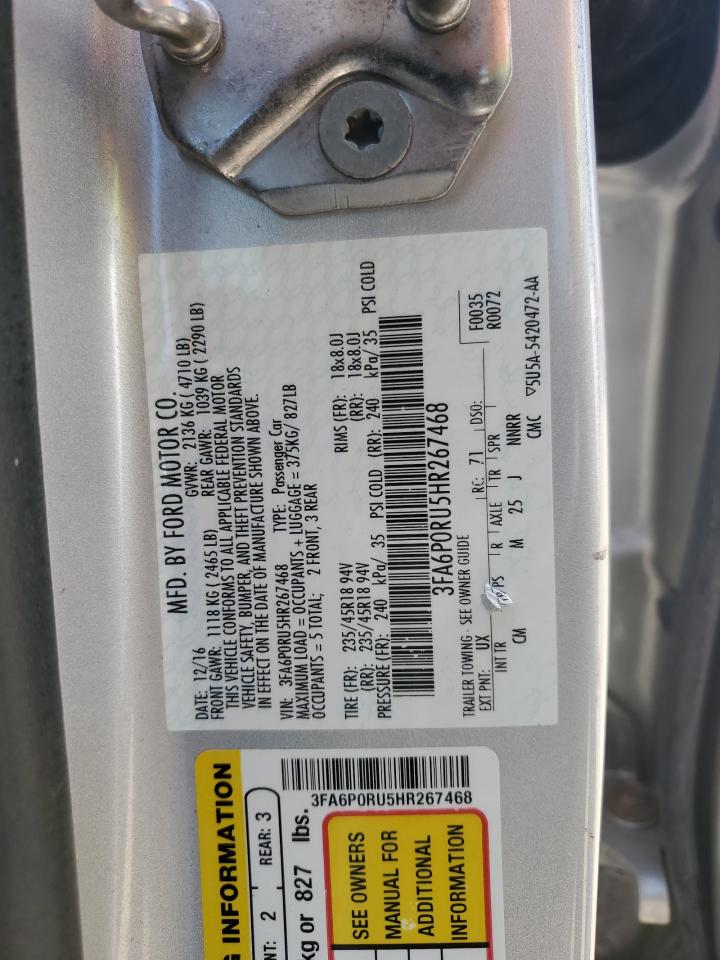 2017 FORD FUSION TITANIUM HEV photo 23