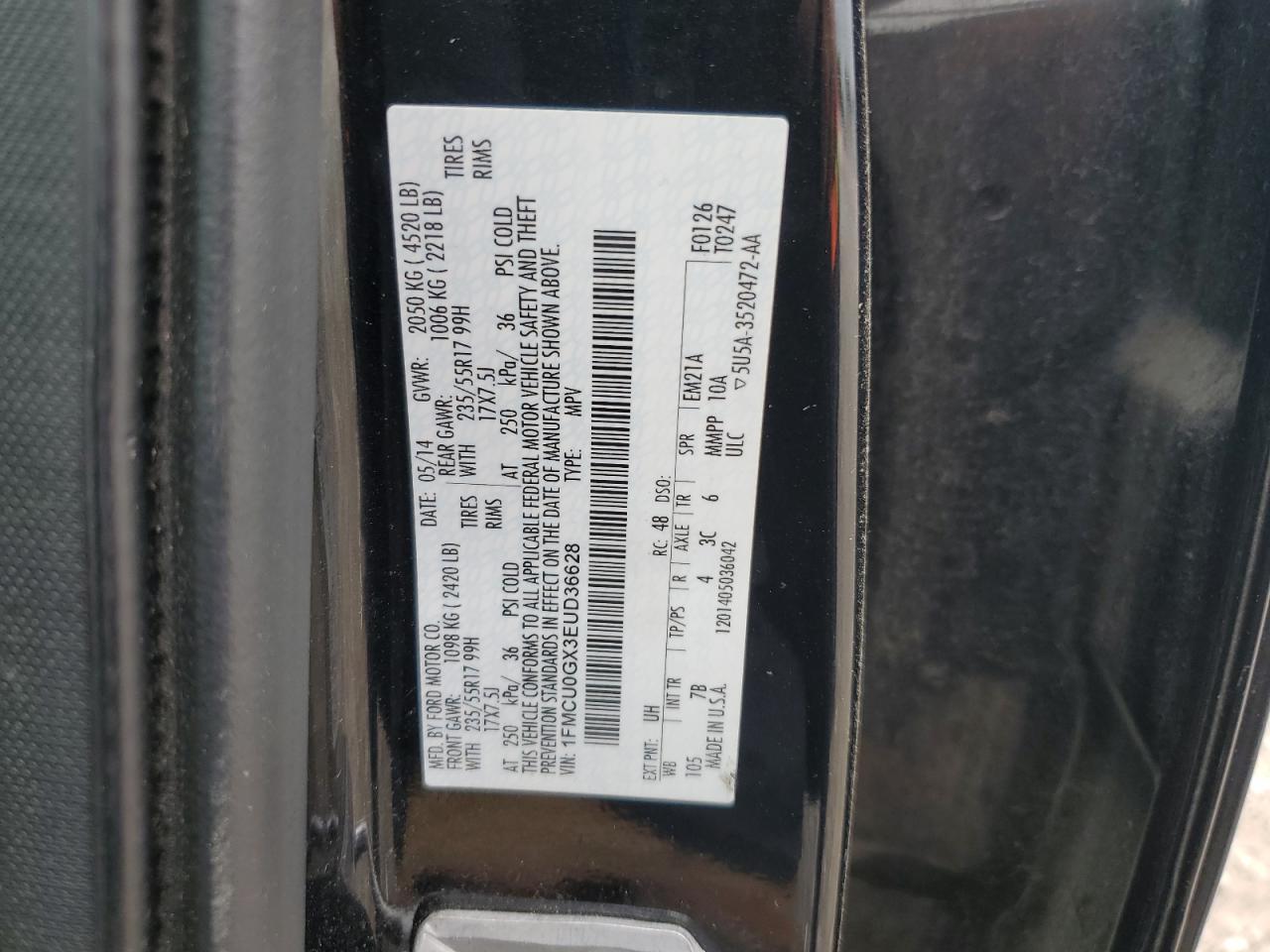 2014 FORD ESCAPE SE photo 37
