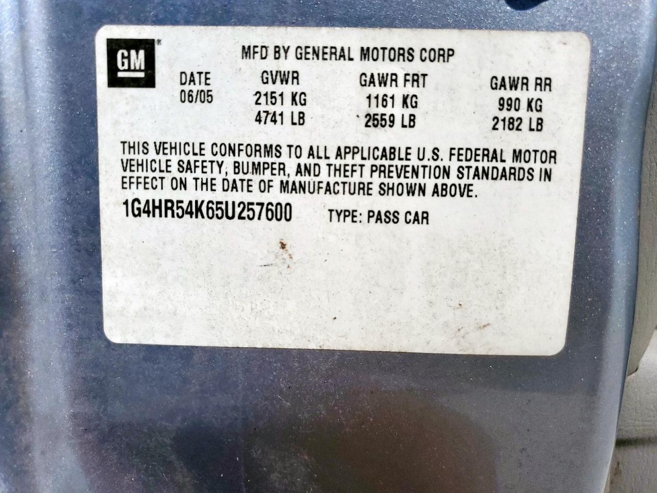 2005 BUICK LESABRE LIMITED photo 23