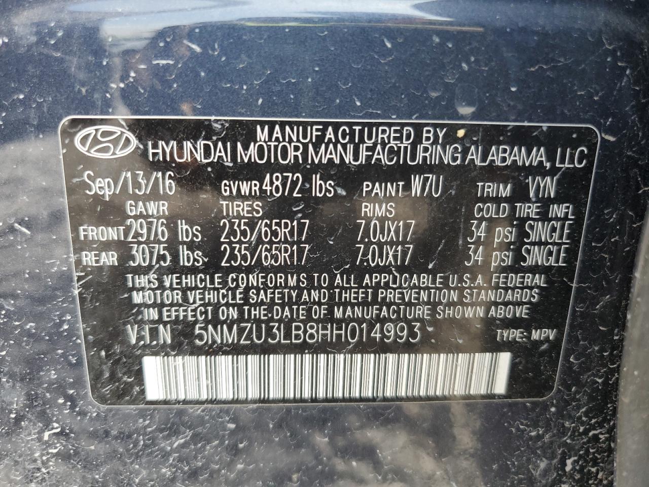 2017 HYUNDAI SANTA FE SPORT photo 25