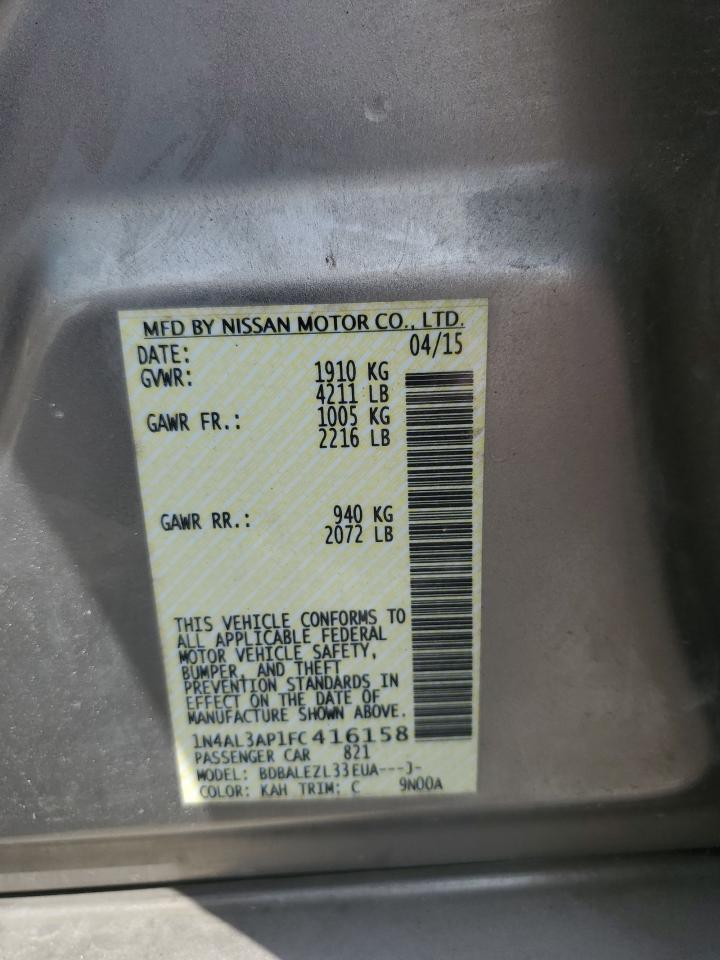 2015 NISSAN ALTIMA 2.5 S photo 12