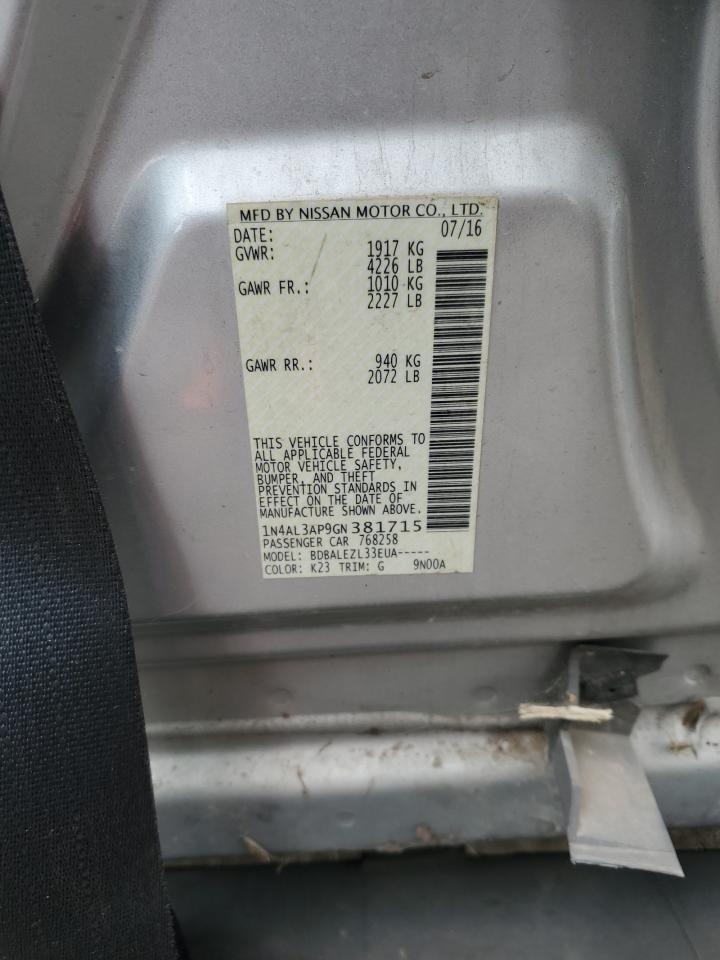 2016 NISSAN ALTIMA 2.5 photo 12