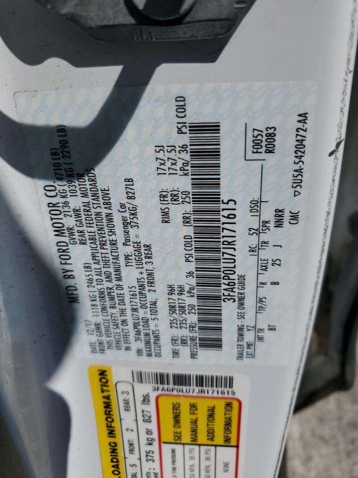2018 FORD FUSION SE HYBRID photo 12