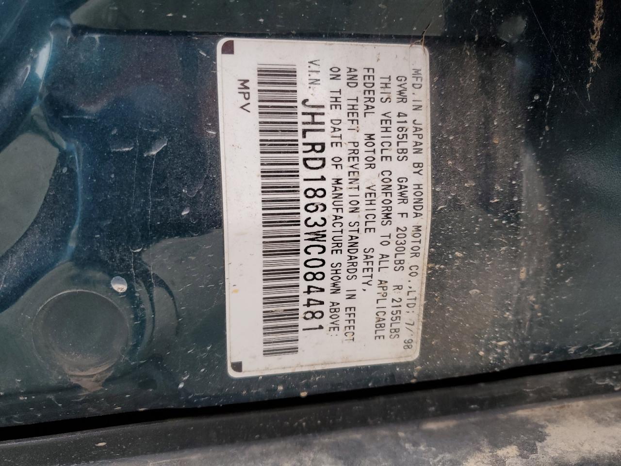 1998 HONDA CR-V EX photo 25