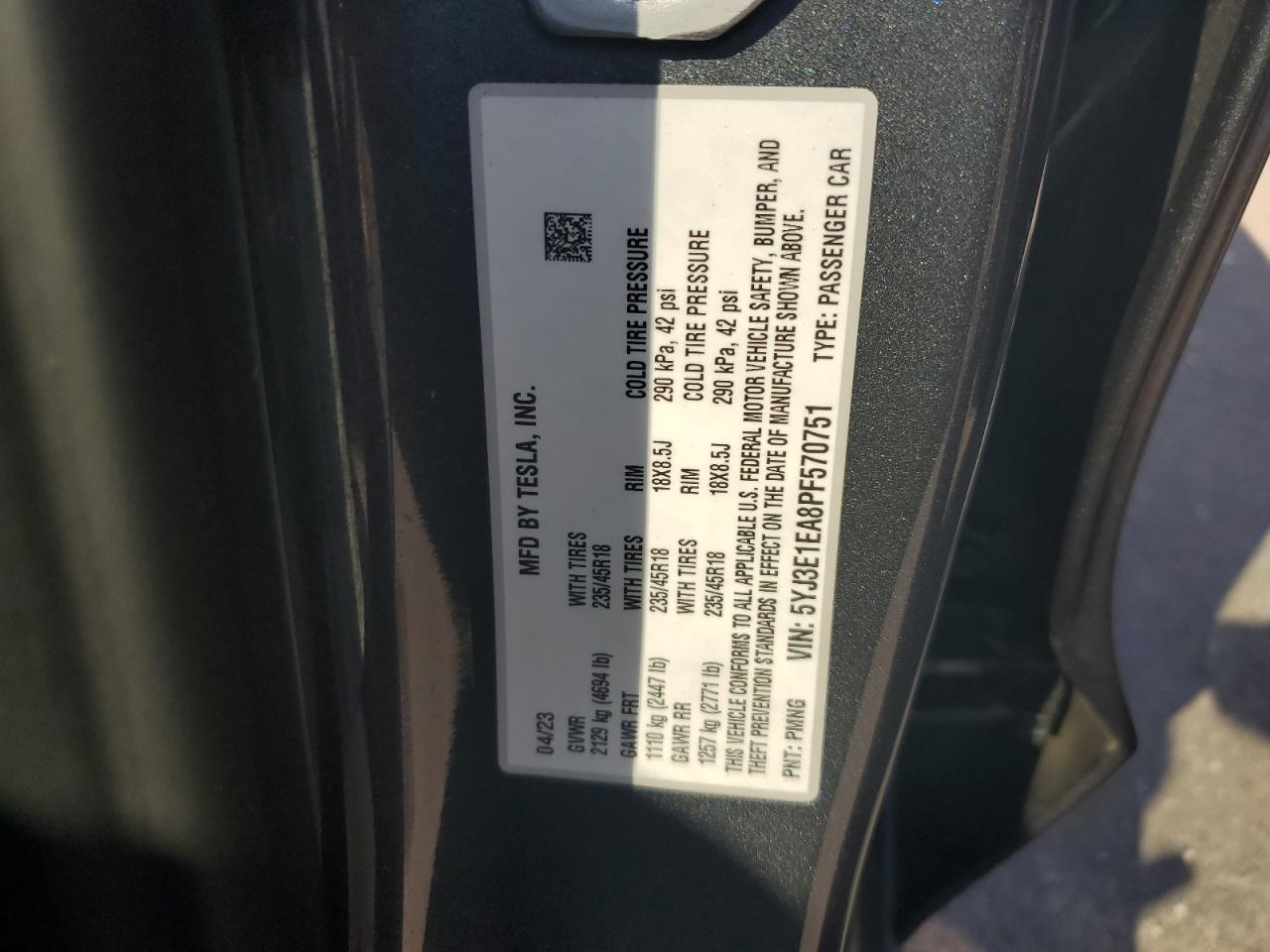2023 TESLA MODEL 3 photo 23