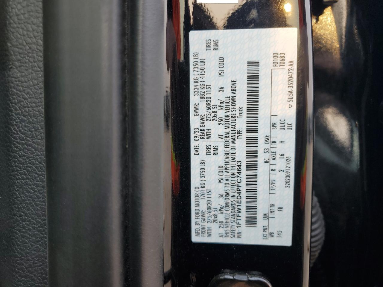 2023 FORD F150 SUPERCREW photo 12