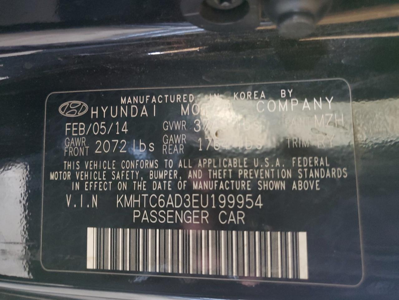 2014 HYUNDAI VELOSTER photo 12