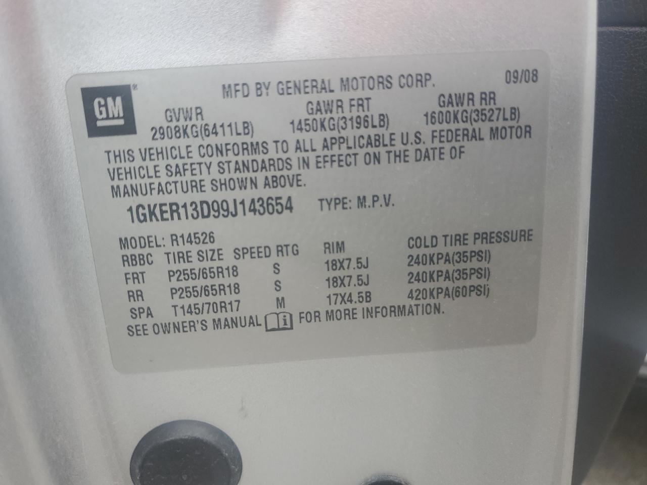 2009 GMC ACADIA SLE photo 13